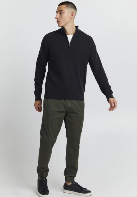 Blend Fine Knitted Sweater Men with Half Zip - 100% Cotton - Image 5